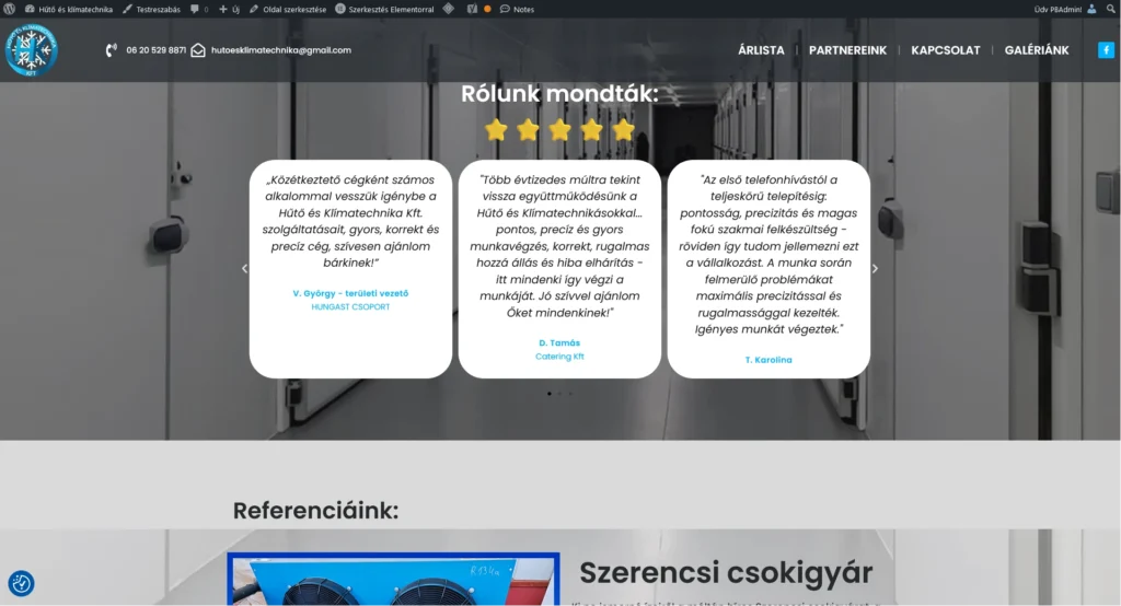 Vállalkozás hivatalos honlapja. Weboldal készítés olcsón, profikkal.