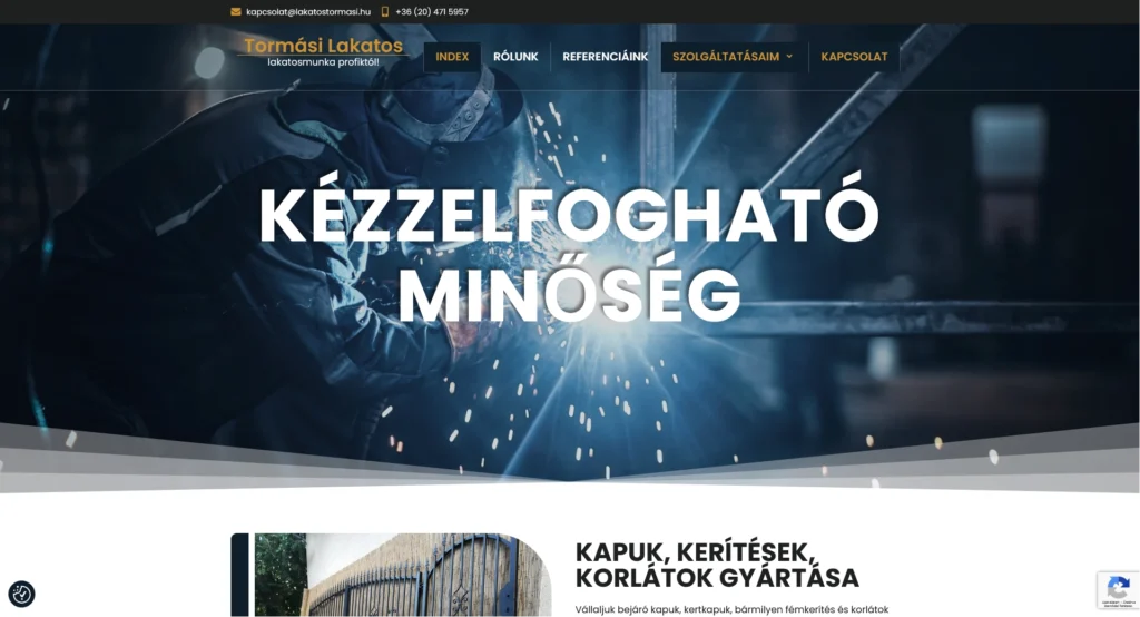 Egyszerű bemutatkozó weboldal készítése. Mutasd be vállalkozásod online is.
