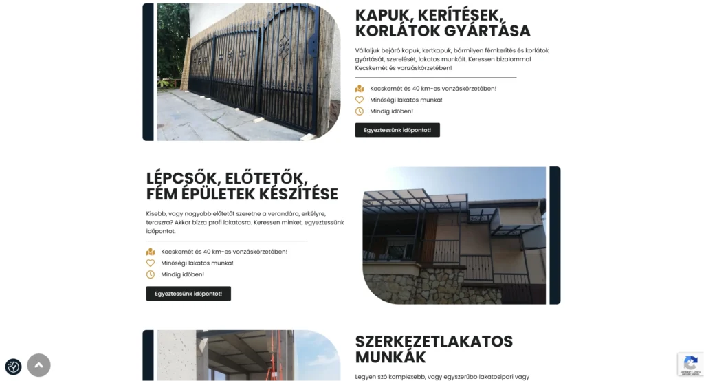 Egyszerű bemutatkozó weboldal készítése. Mutasd be vállalkozásod online is.