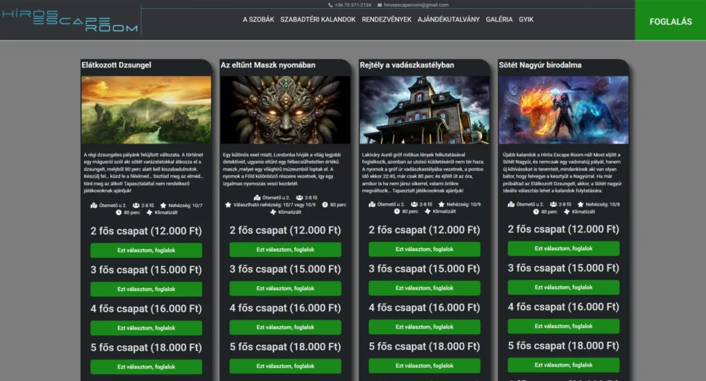 Időpontfoglaló rendszer építése, profi webdesign, weboldal késztés, építés.
